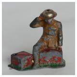 Crouching Soldier on Red Boxes