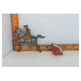Lead Solder 3 Legged Horse & Small Partial Canon