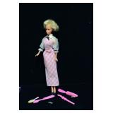 1966 Curly Hair Barbie w Pink Dress & Accesories