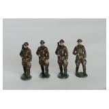 4 Lead Soldiers Marching (Rifles nicked off)