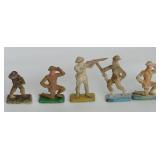 5 Plastic Soldiers on Rectangular Bases