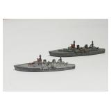 2 Tootsietoy Ships Destroyers