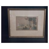 Nature Scene Engraving Signed by Fahey