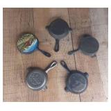 5 Small Single Egg Skillets, Ashtrays