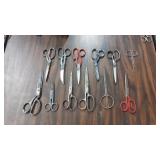 12 Metal Handled Scissors