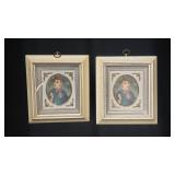 Pair Of 1960 Young Lady Prints