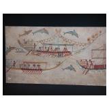 Egyptian Style Scene Masonite
