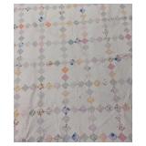 Diamond Pattern Quilt w Sewn In Semi-Circle