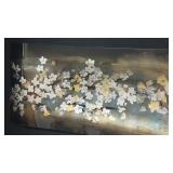 Pair Of Flowers On Curved Glass