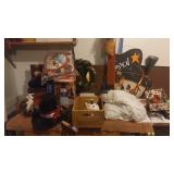 All the Christmas Items on the Bench