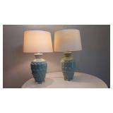 Pair of Green Lamps