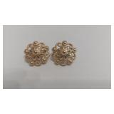 Trifari Gold Clip on Earrings