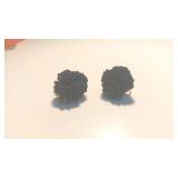 Black Trifari Earrings