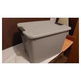 Grey Tote w Lid, Misc, Hardware, Organizer