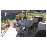 6 Chair Patio Set w Tile Slabs