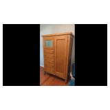 Valley Furniture Oak Chifferobe 69' H 20 1/2'x 45'