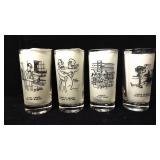Set of 4 Humorous Glasses Set of 4 Humorous Glasses