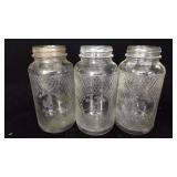 (3) 1930s Old Judge Quart Jars (3) 1930s Old Judge Quart Jars
