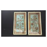 Copper Mid Century Art Set of 2 Copper Mid Century Art Set of 2