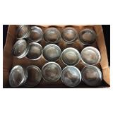 (15) Glass Presto Insert & Tin Lids (15) Glass Presto Insert & Tin Lids