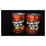 (2) Dining Car Coffee Tin St Louis One Pound (2) Dining Car Coffee Tin St Louis One Pound