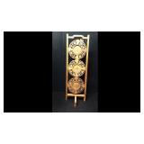 Handcarved Wooden Inlaid Plant Stand Freestanding Handcarved Wooden Inlaid Plant Stand Freestanding