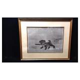 Framed Puppy with Faint Chopmarks Framed Puppy with Faint Chopmarks