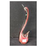 14+' Red Bird Sticker Marked Murano Glass 14+' Red Bird Sticker Marked Murano Glass
