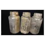(3) 1930s Old Judge Quart Jars (3) 1930s Old Judge Quart Jars