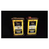 2 Du Pont Hi Skor 700-X Yellow & Black Tins 2 Du Pont Hi Skor 700-X Yellow & Black Tins