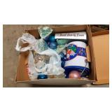 White Box of Glass Christmas Ornaments White Box of Glass Christmas Ornaments