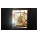 Rossini Oil on Board Painting Waterfront Homes Rossini Oil on Board Painting Waterfront Homes