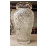 Large Cut Glass Vase 16' Tall 10+ Wide Large Cut Glass Vase 16' Tall 10+ Wide