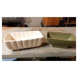 Green & White Hull & McCoy Planters Green & White Hull & McCoy Planters