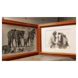 2 Framed Horse Prints 2 Framed Horse Prints