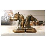 Brass Horse Head Bookends Brass Horse Head Bookends