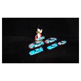 Richard Petty Race 5 Car Lot & Small Bust Richard Petty Race 5 Car Lot & Small Bust