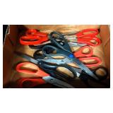 Flat of Red & Black Handle Scissors Flat of Red & Black Handle Scissors