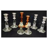 4 Set of Glass Candle Holders 4 Set of Glass Candle Holders