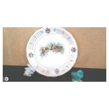 Glass Bunny Plate w/ Bunny & Goose Glass Bunny Plate w/ Bunny & Goose