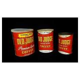 3 Old Judge Coffee Tin Cans 3 Old Judge Coffee Tin Cans
