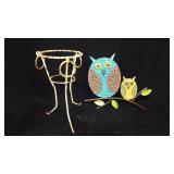 Cast Iron Plant Stand & Owls Cast Iron Plant Stand & Owls