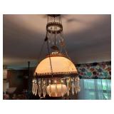 Electrified Victorian Style Oil Lamp Chandelier Electrified Victorian Style Oil Lamp Chandelier