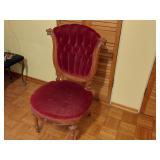 Red Victorian Parlor Chair Red Victorian Parlor Chair