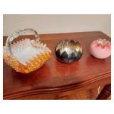 Reed & Barton Lily Bowl w/ Art Glass Reed & Barton Lily Bowl w/ Art Glass