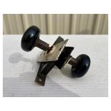 Victorian Black Porcelain Door Knob and Assembly Victorian Black Porcelain Door Knob and Assembly