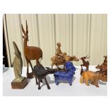 Decorative Animals Carved Wood, Ceramic Decorative Animals Carved Wood, Ceramic