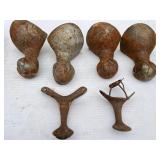 (6) Metal Table Claw Feet (6) Metal Table Claw Feet