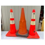 (3) Large Caution Cones (3) Large Caution Cones