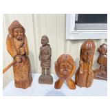 (5) Wood Carvings, Statues, Busts, etc. (5) Wood Carvings, Statues, Busts, etc.